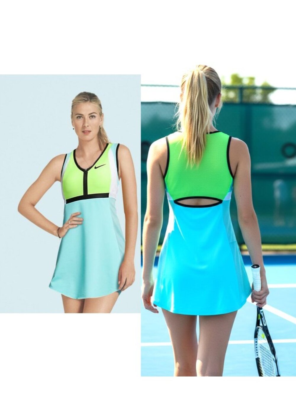 Nwt Nike Maria Sharapova Tennis Dress w/ Zipper M Medium
